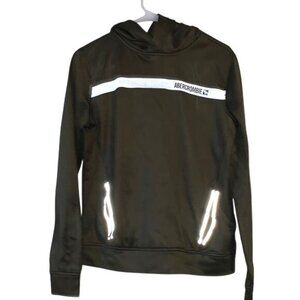 Abercrombie Kids Unisex Hoodie 15/16 Green With Reflective Accents